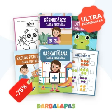 📚 PIRMSSKOLAS MĀCĪBU MATERIĀLU ULTRA KOMPLEKTS + BONUSA CEĻVEDIS - 250+ lappuses