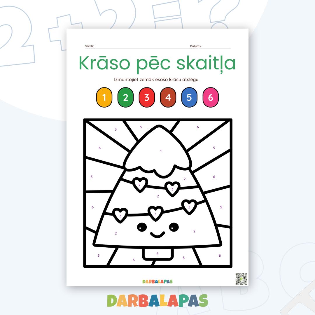 Darbalapas – Krāso pēc skaitļa: salds un vienkāršs radošais uzdevums